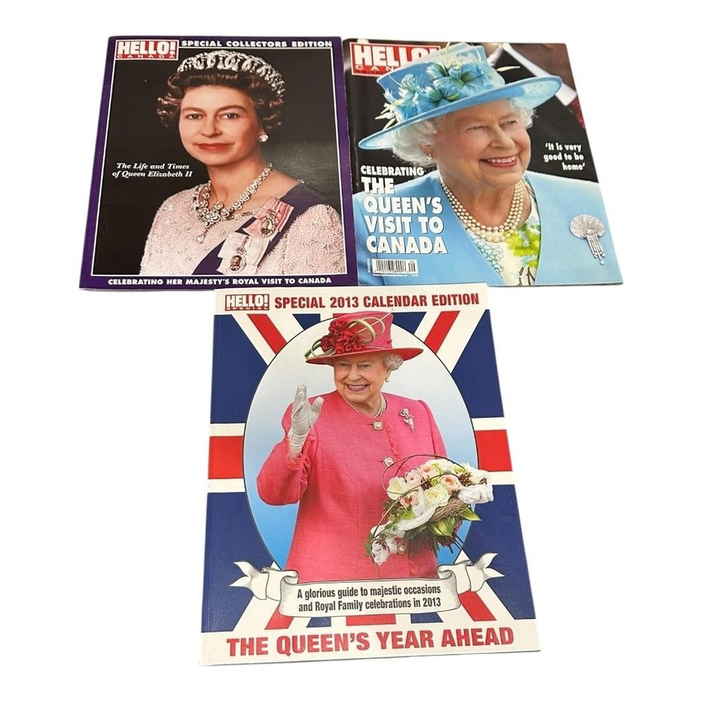 Hello Magazine Lot 3 Queen Elizabeth II Royal Visit Canada 2013 Specials